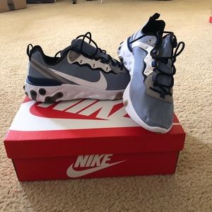 Mens Nike React Element 55 Indigo Fog Mystic Navy